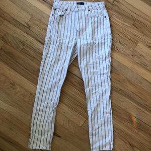 Abercrombie & Fitch White and Grey Jeans